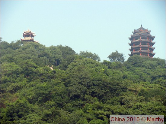 Tempels langs de Yangtze rivier
